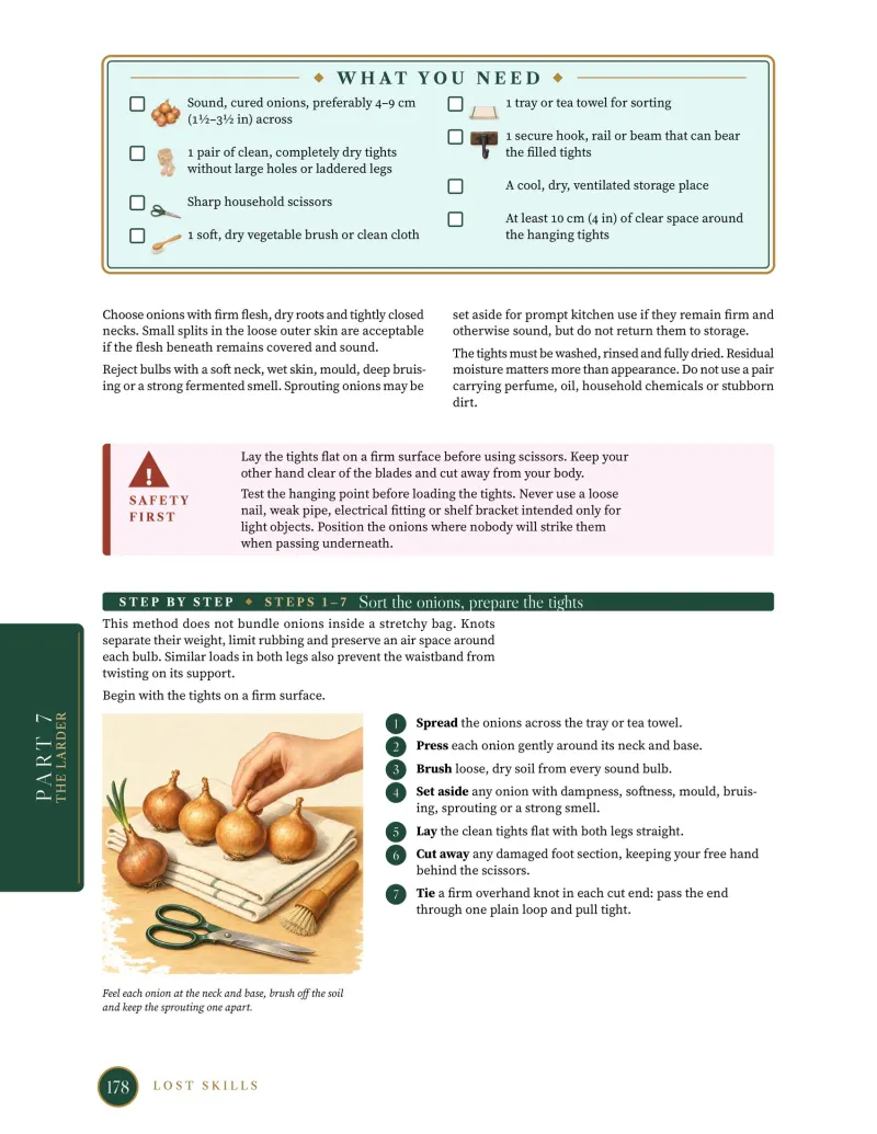 Page: Hang onions in old tights