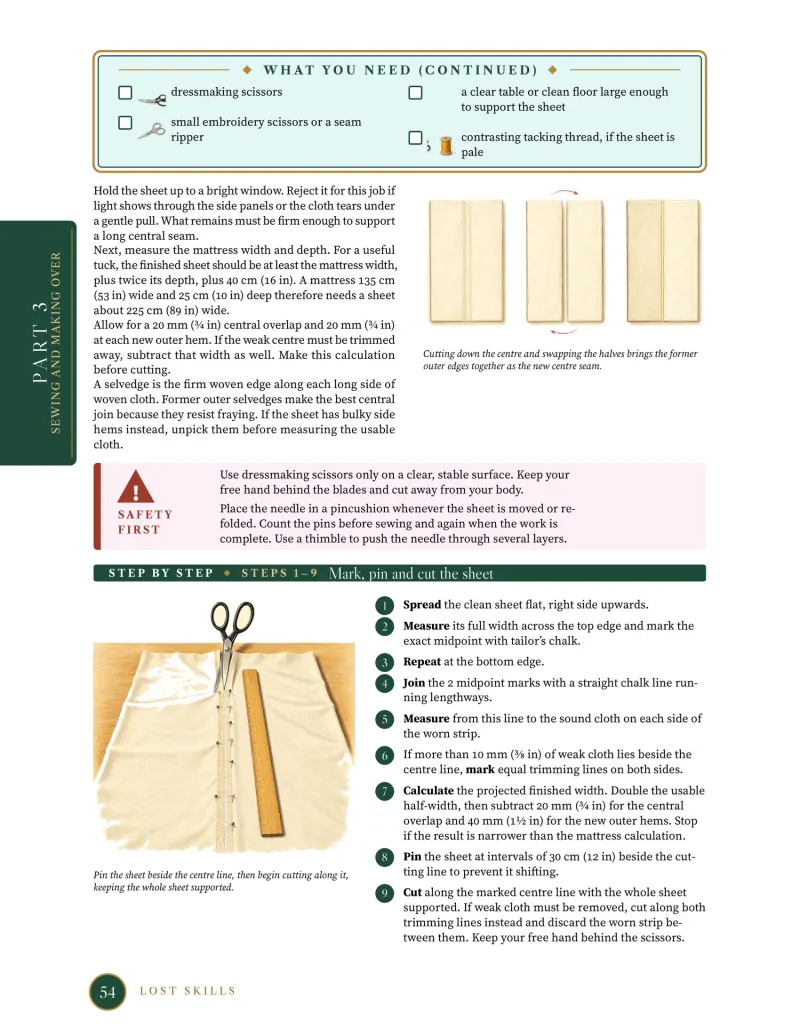 Page: Turn sheets sides to middle