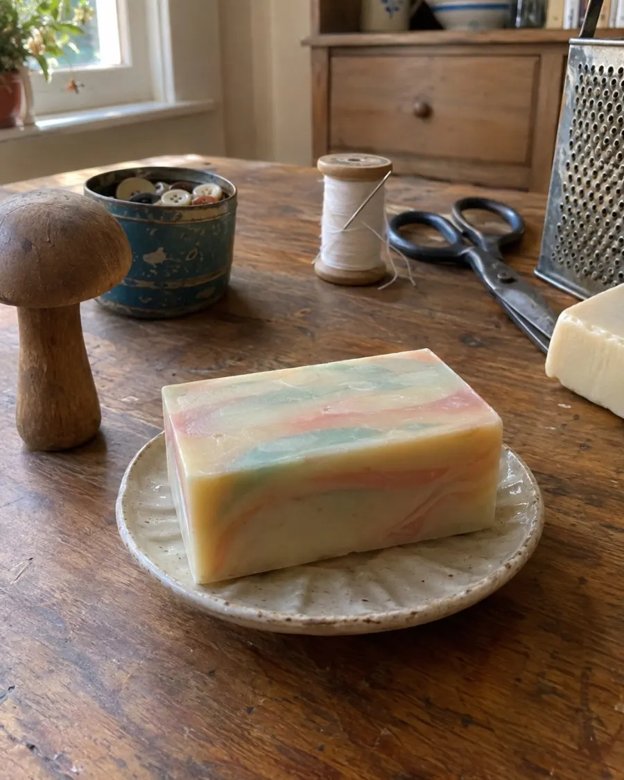 A new bar from soap slivers