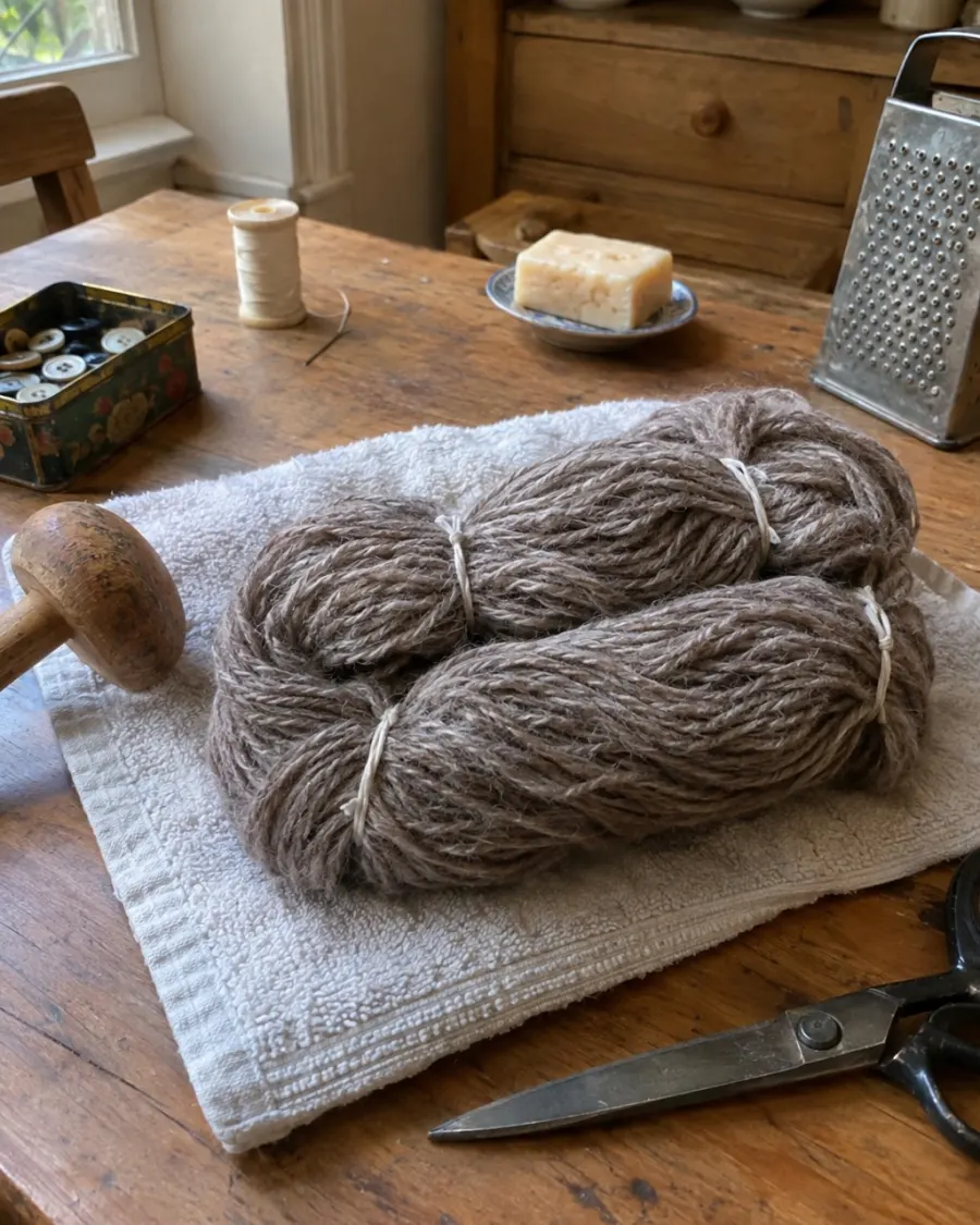 Unravel an old jumper and re-knit the wool